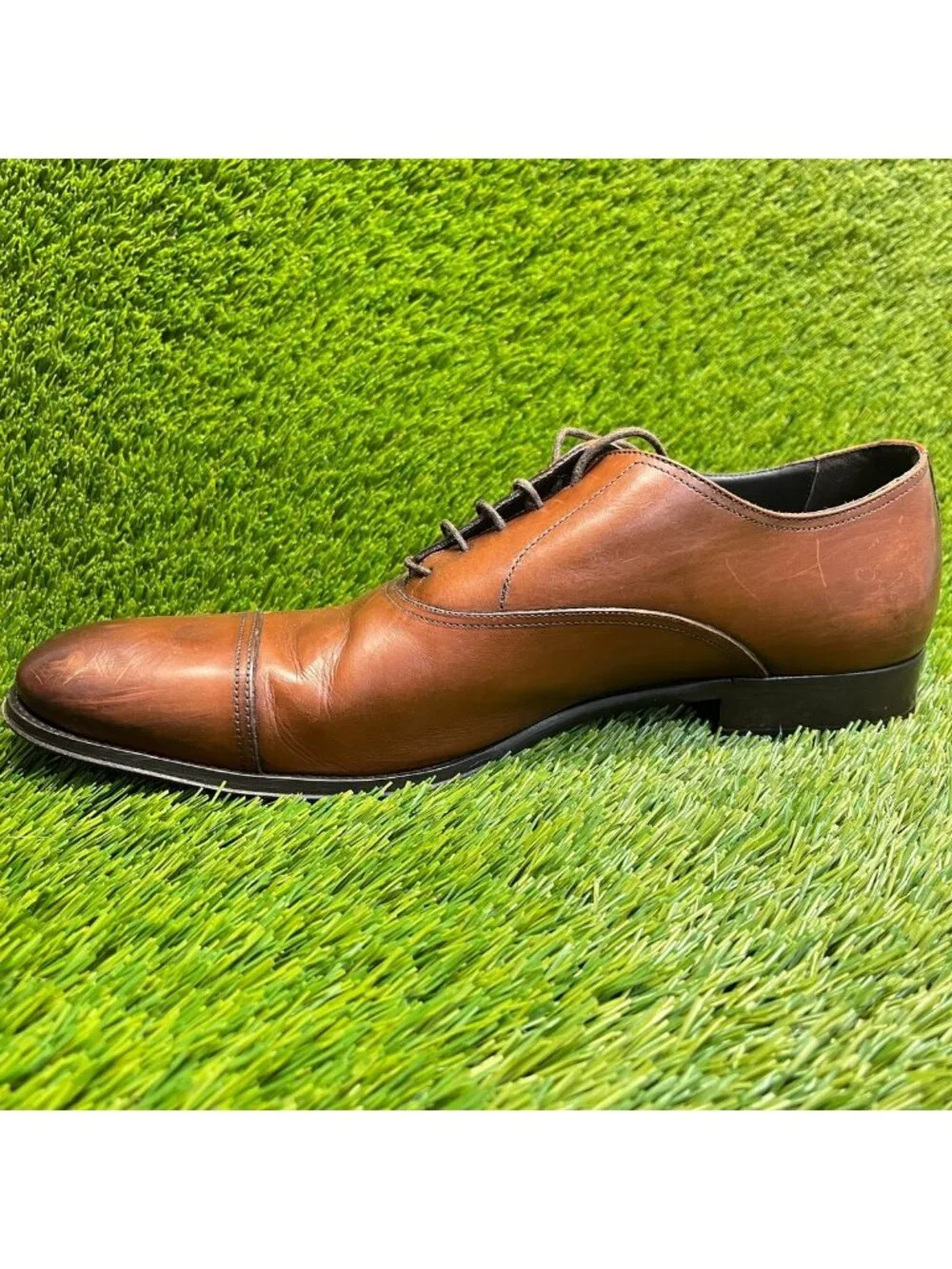 To Boot New York Anton Mens Size 11.5 Brown Classic Brogue Cap Toe Oxford Shoes